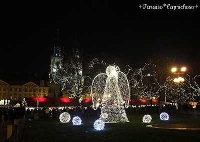 プラハクリスマスマーケットの風景